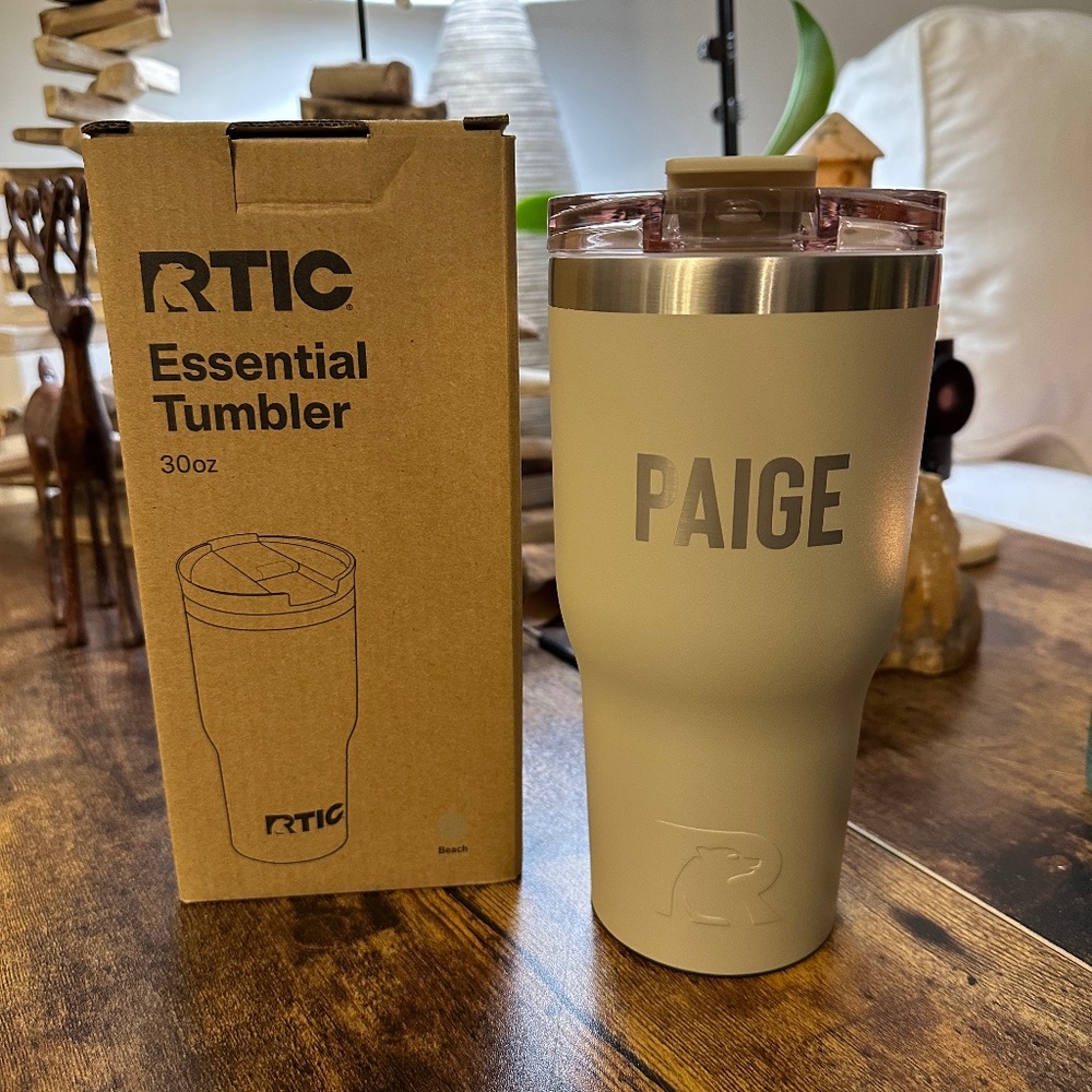 Rtic Essential 30 oz Tumbler New In Box Engraved/Paige - Picture 2 of 2
